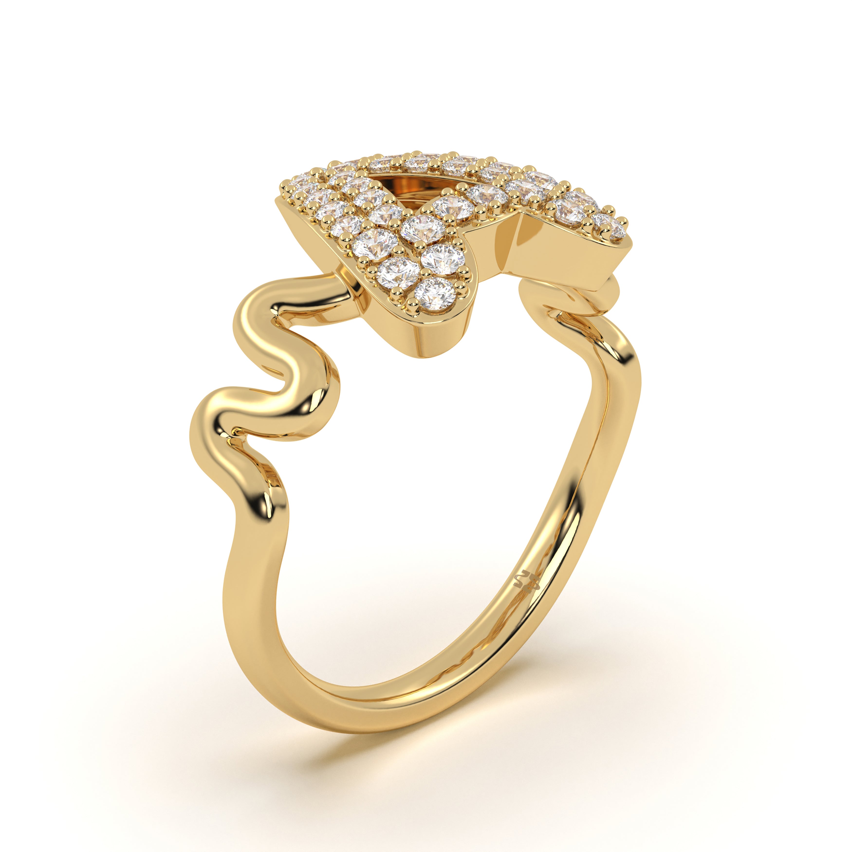 Initial ‘A’ Diamond Ring