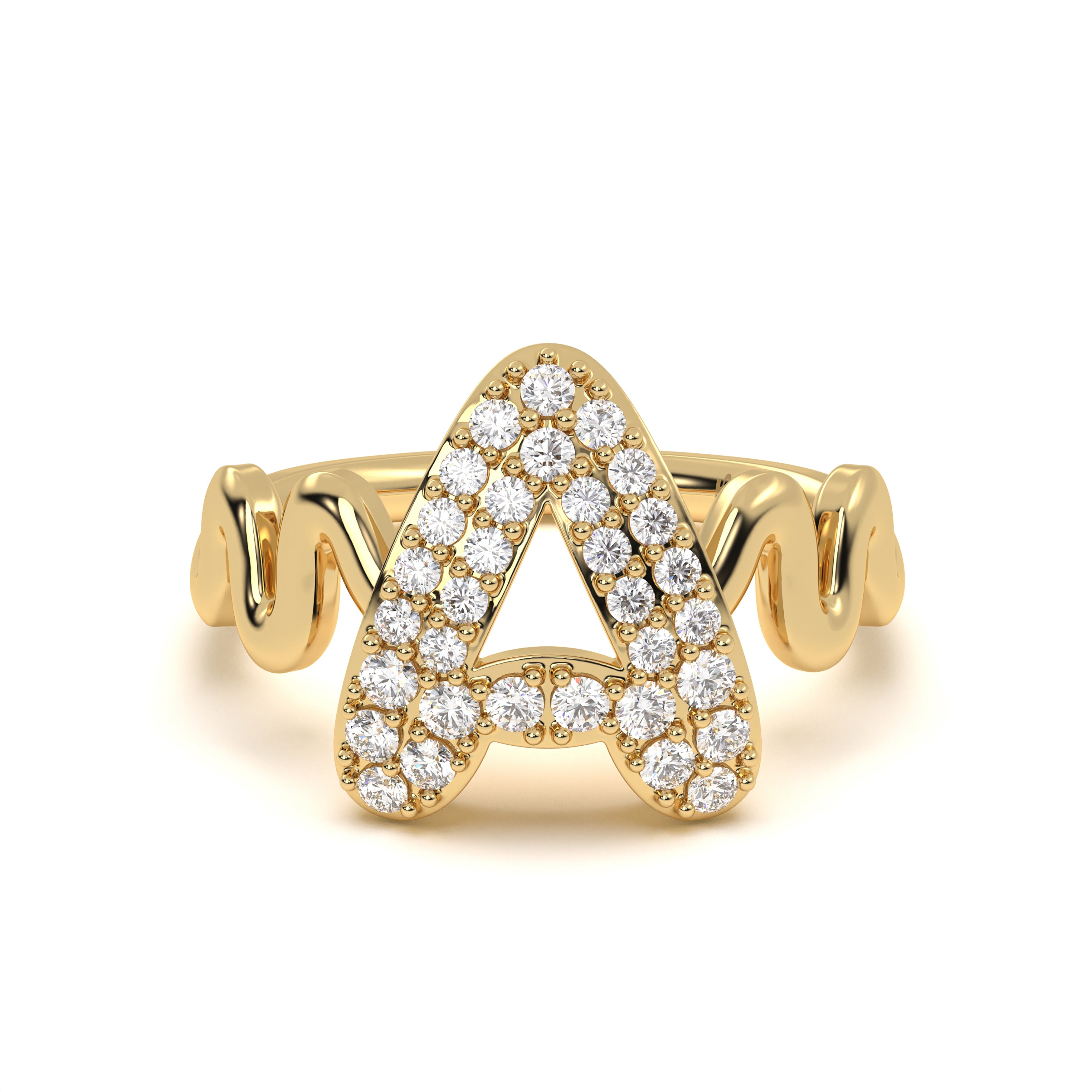 Initial ‘A’ Diamond Ring