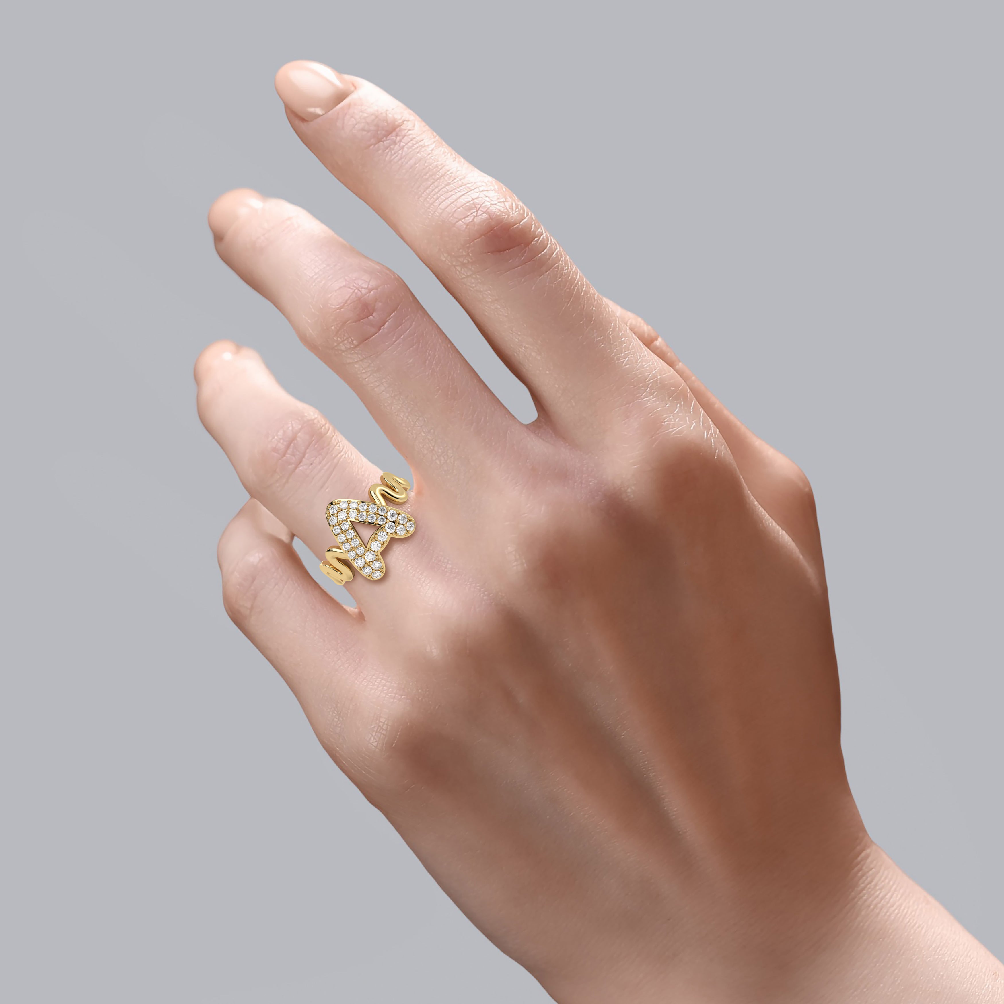 Initial ‘A’ Diamond Ring