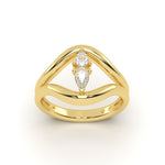 Twincrest Diamond Leher Ring
