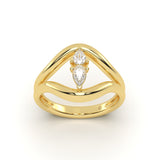 Twincrest Diamond Leher Ring