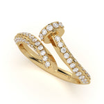 Pave Diamond Screw Ring