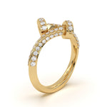 Twin Screw Diamond Ring