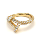 Twin Screw Diamond Ring