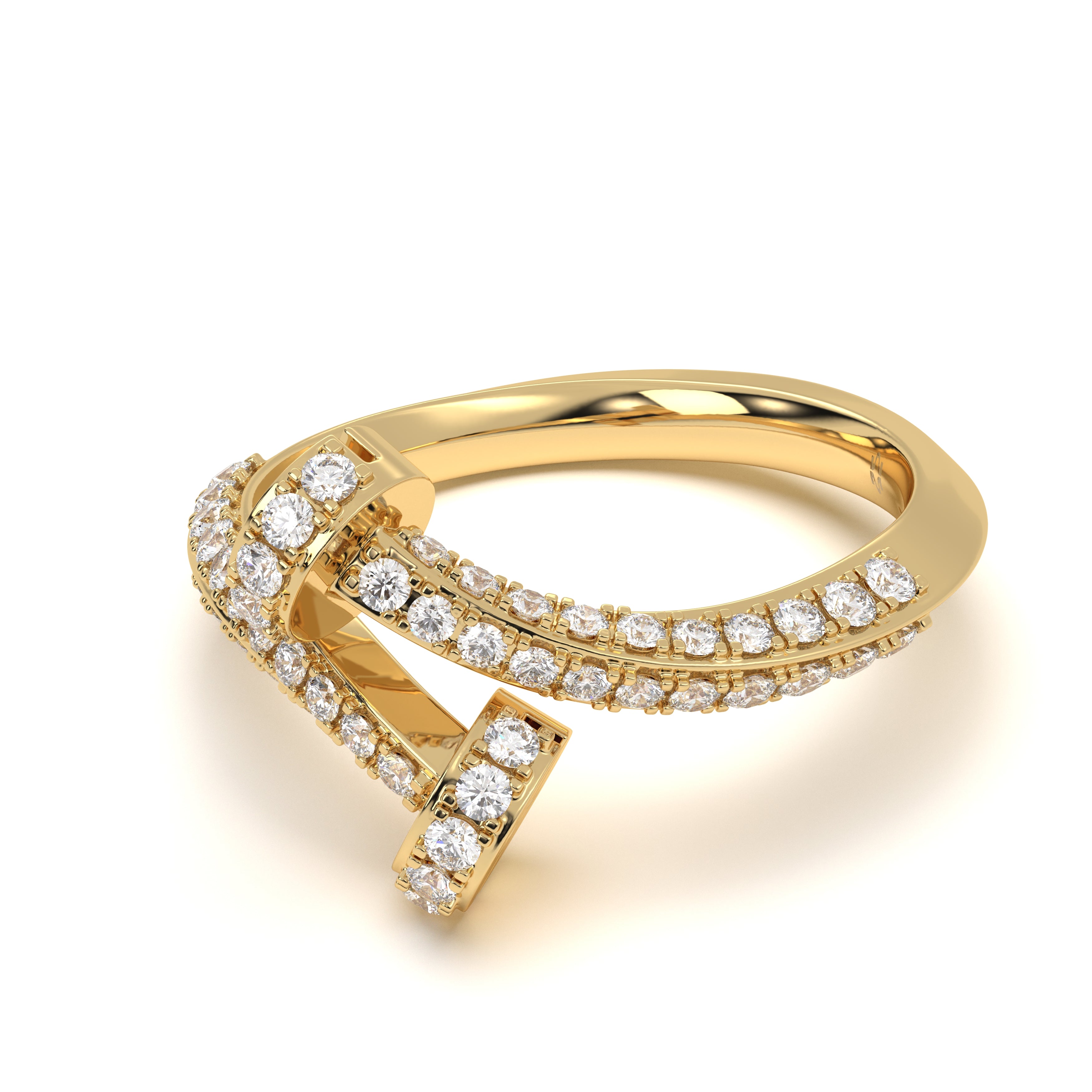 Twin Screw Diamond Ring
