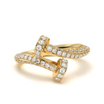Twin Screw Diamond Ring