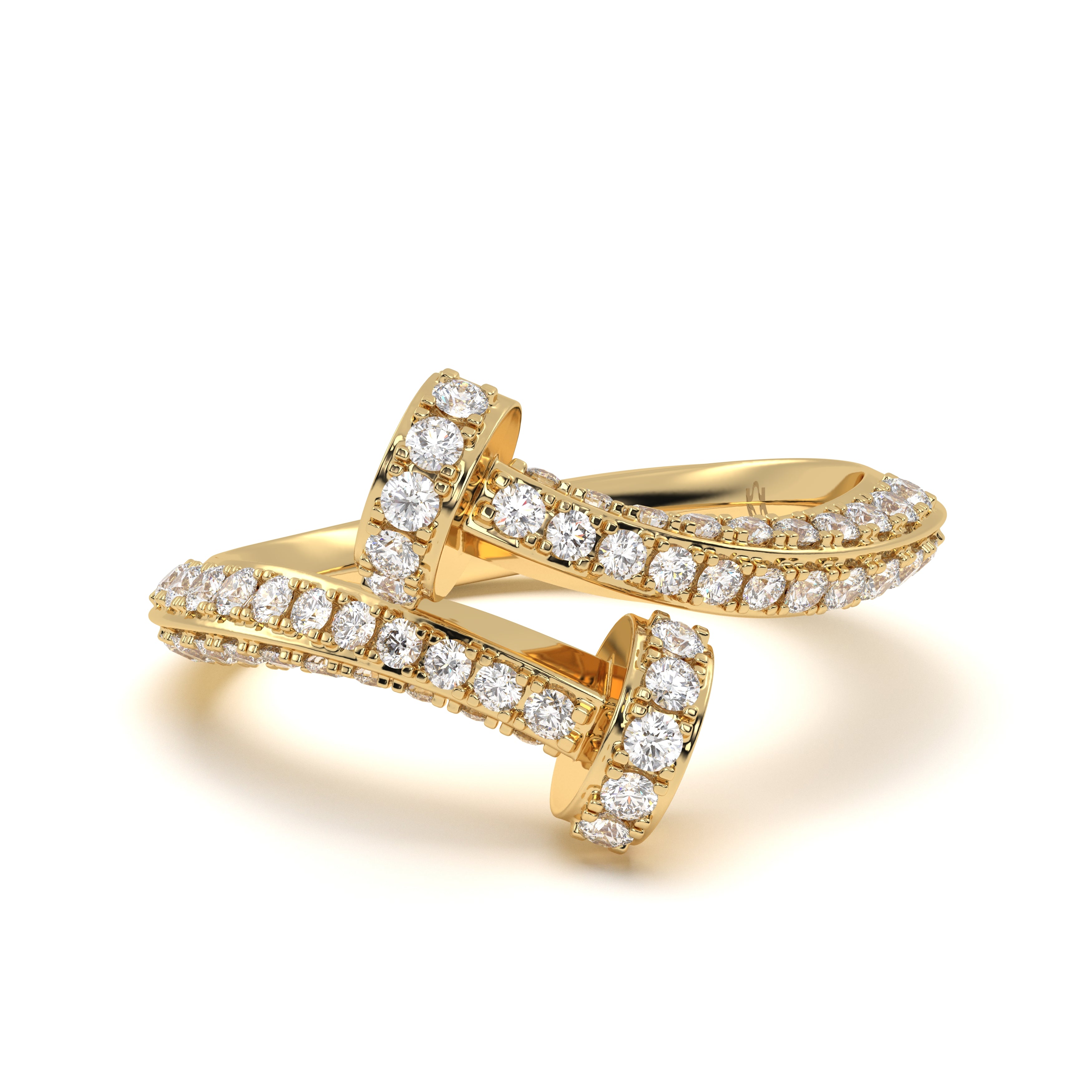 Twin Screw Diamond Ring