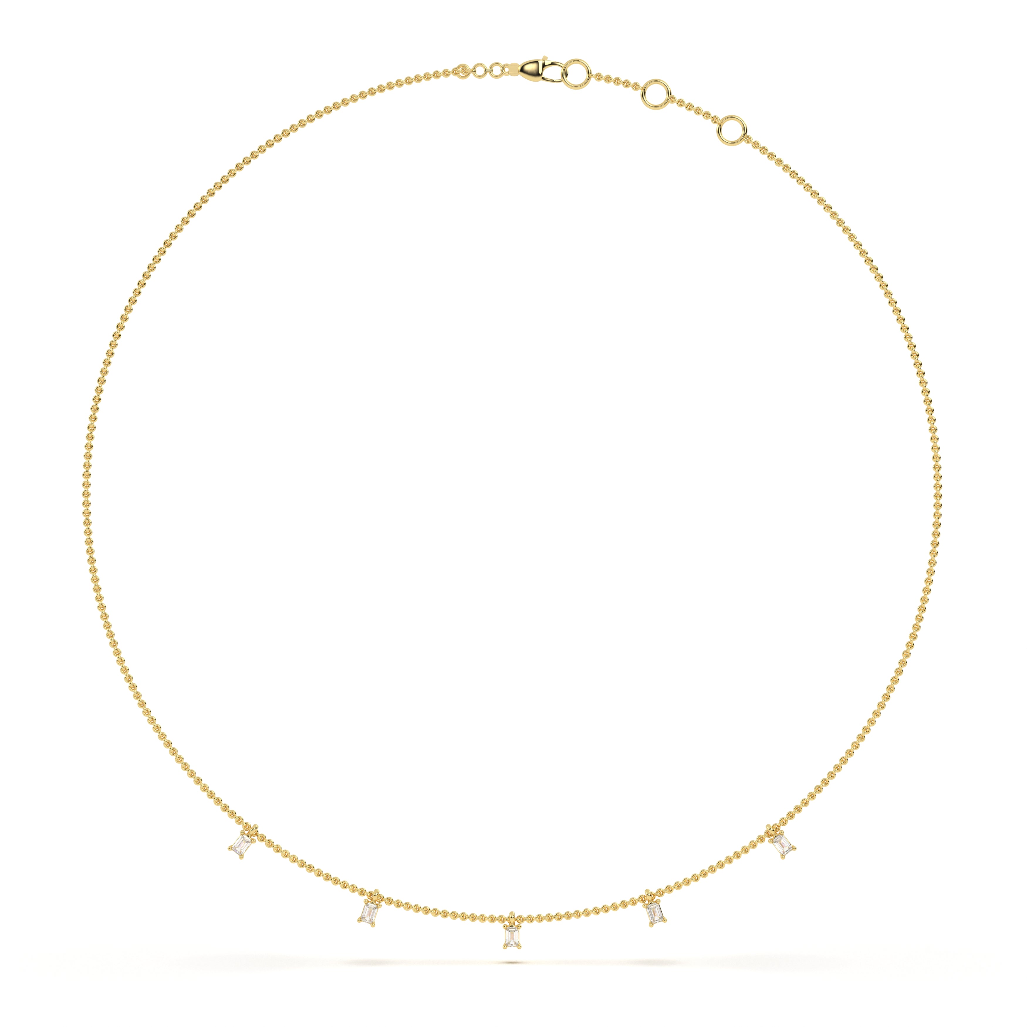 Mini Emerald Station Necklace