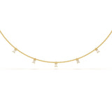 Mini Emerald Station Necklace