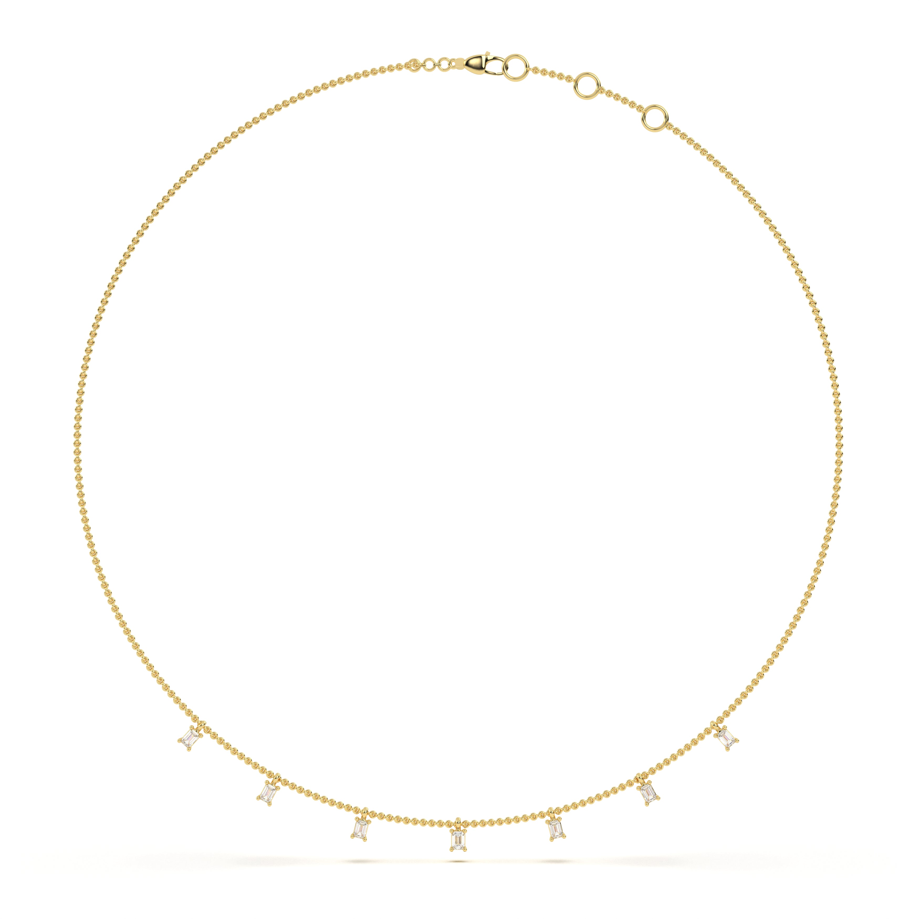 Emerald Station Diamond Necklace