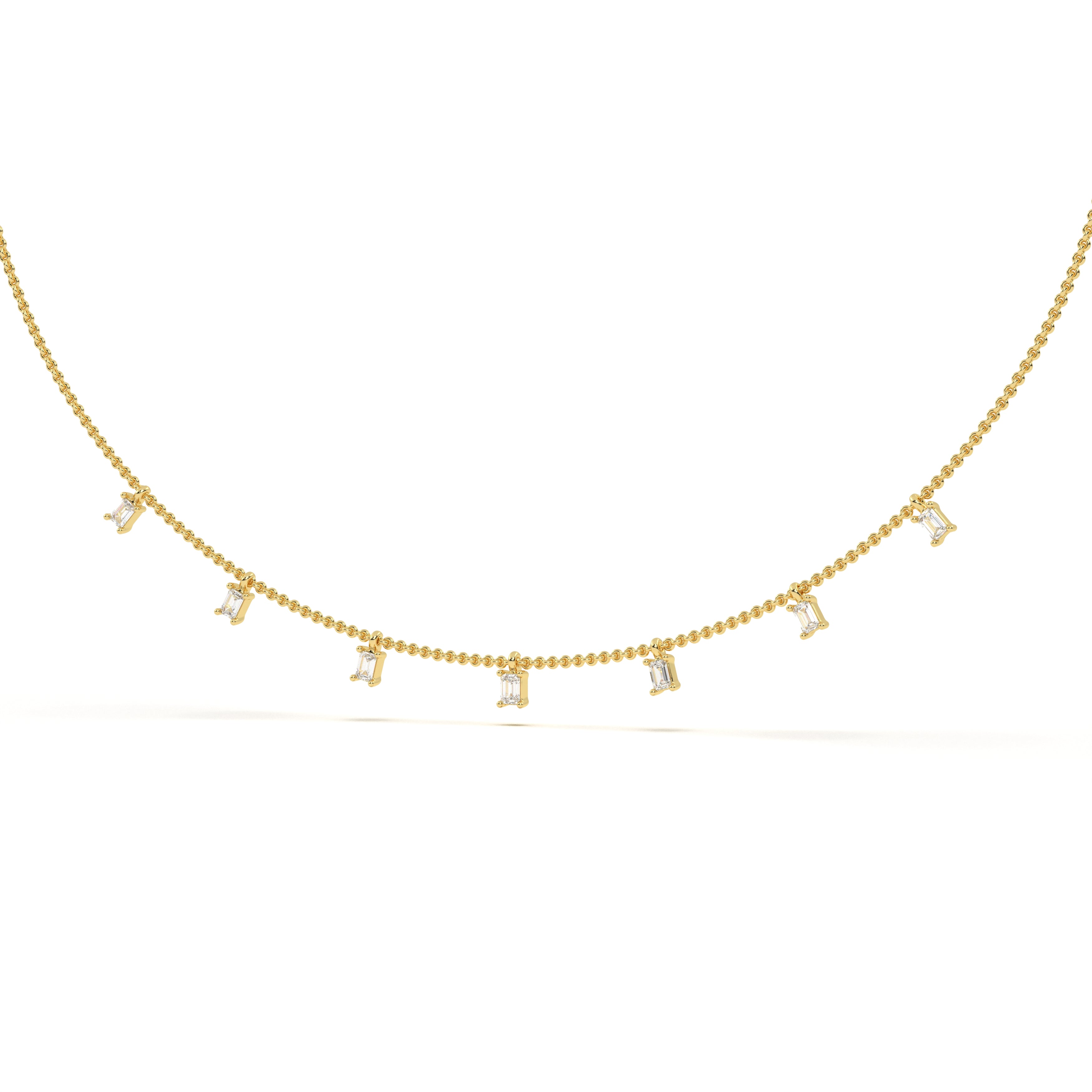 Emerald Station Diamond Necklace