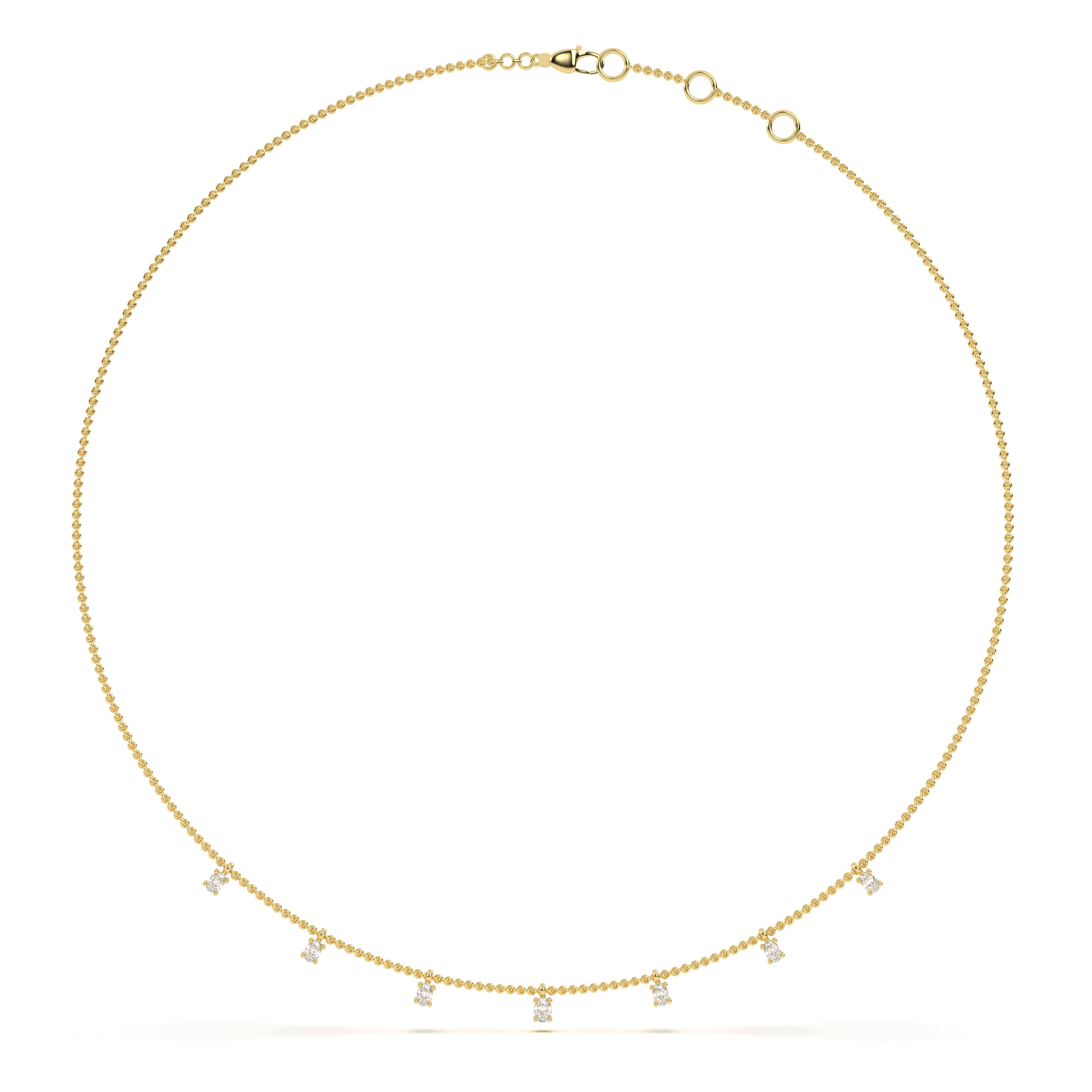 Mini Oval Station Necklace