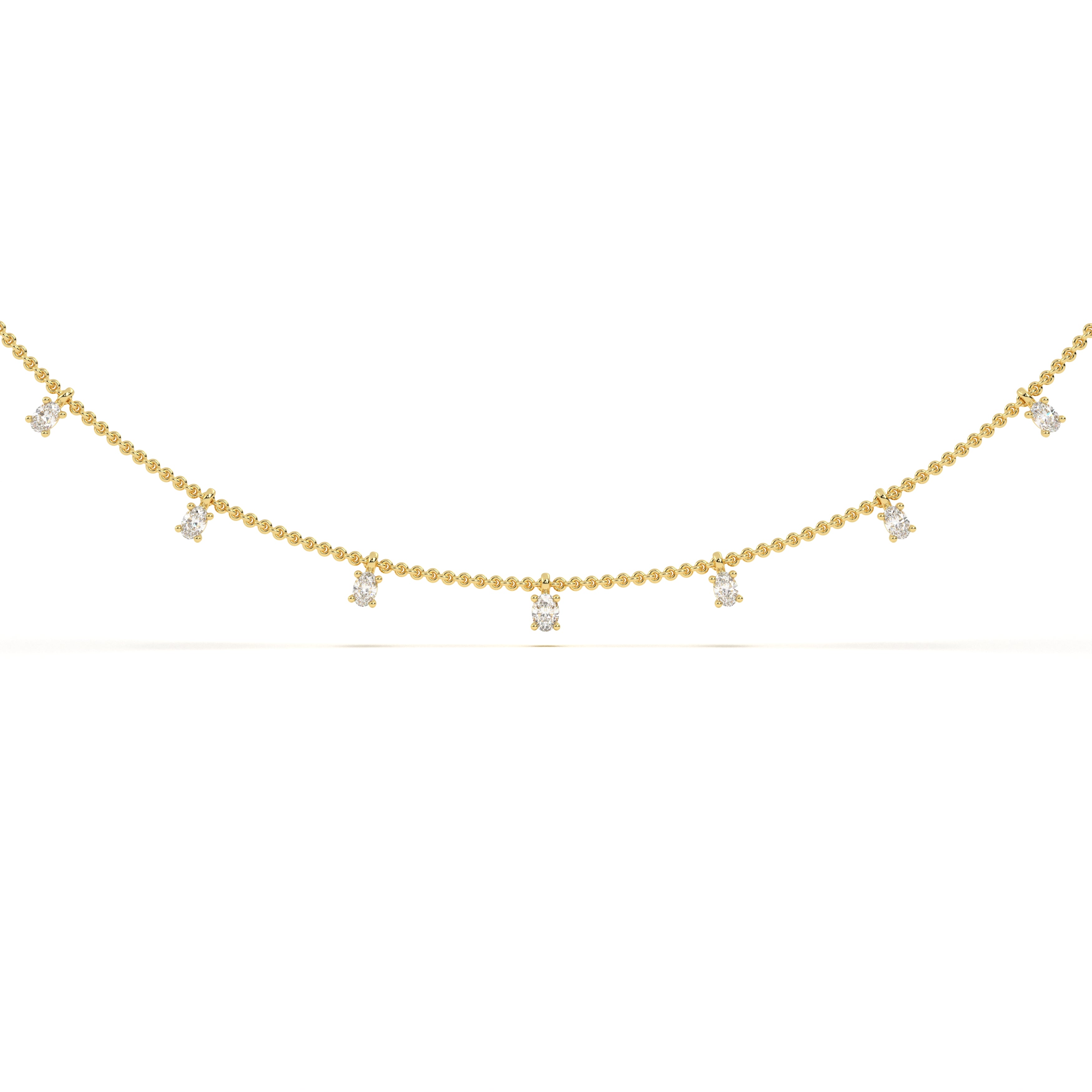 Mini Oval Station Necklace