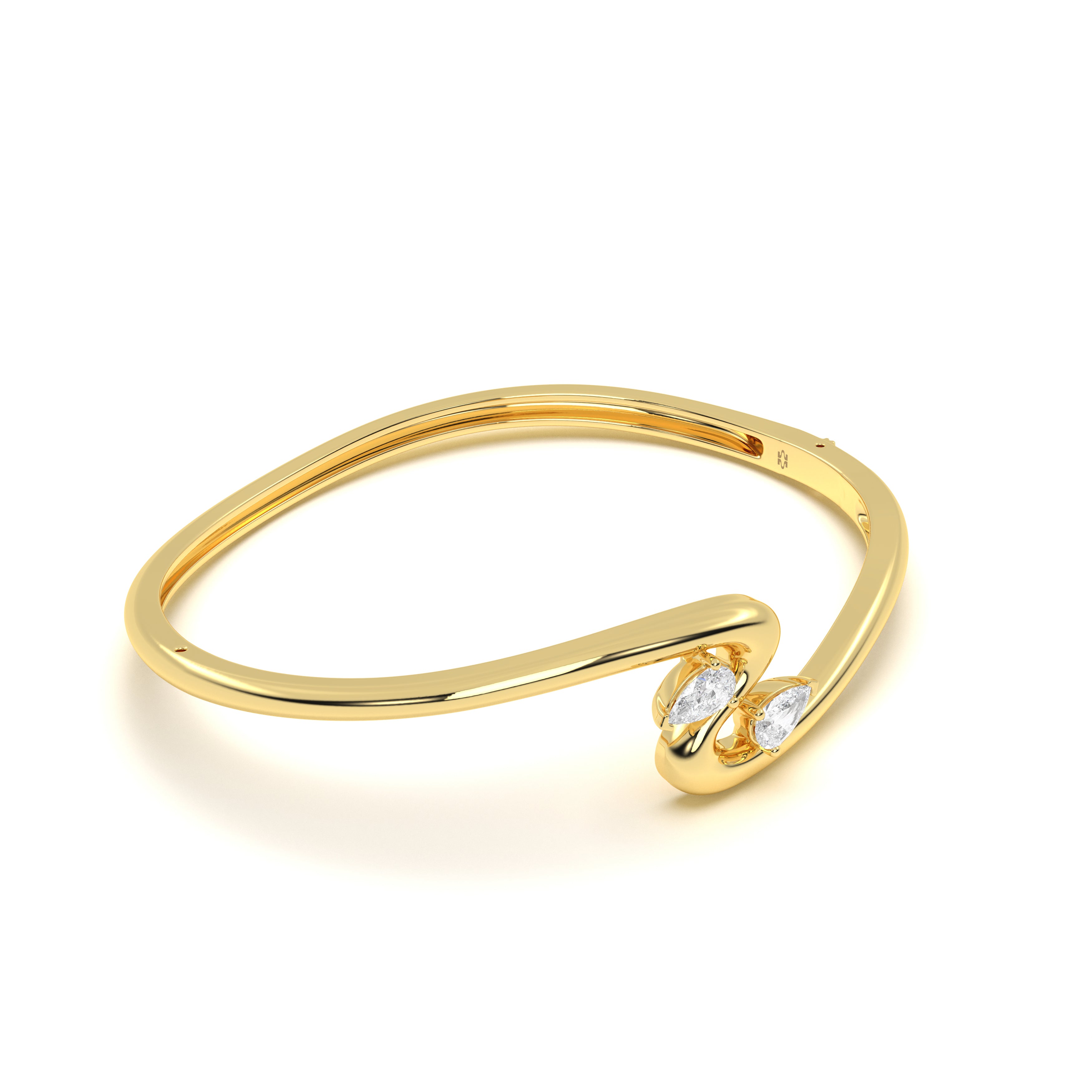Pear Diamond Leher Bracelet