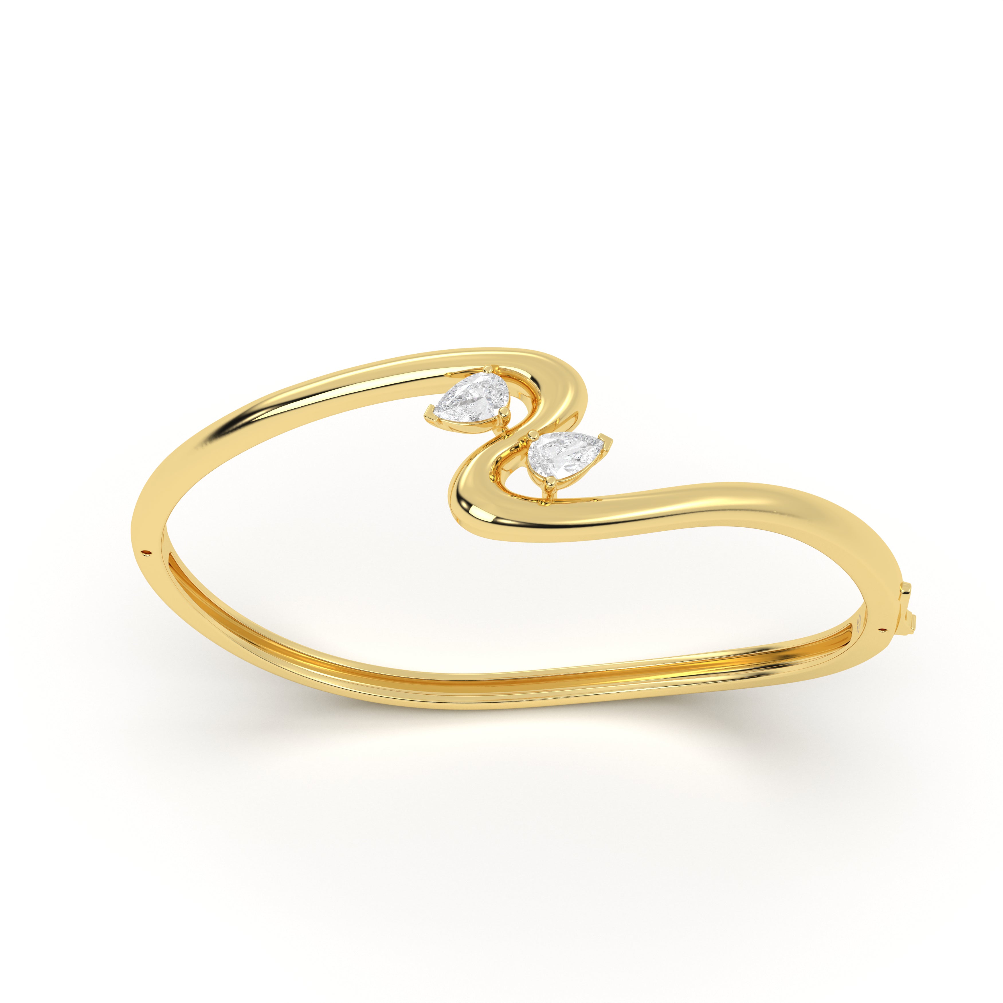 Pear Diamond Leher Bracelet
