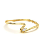 Wave Diamond Leher Bracelet