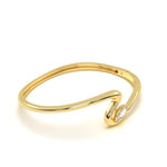 Wave Diamond Leher Bracelet