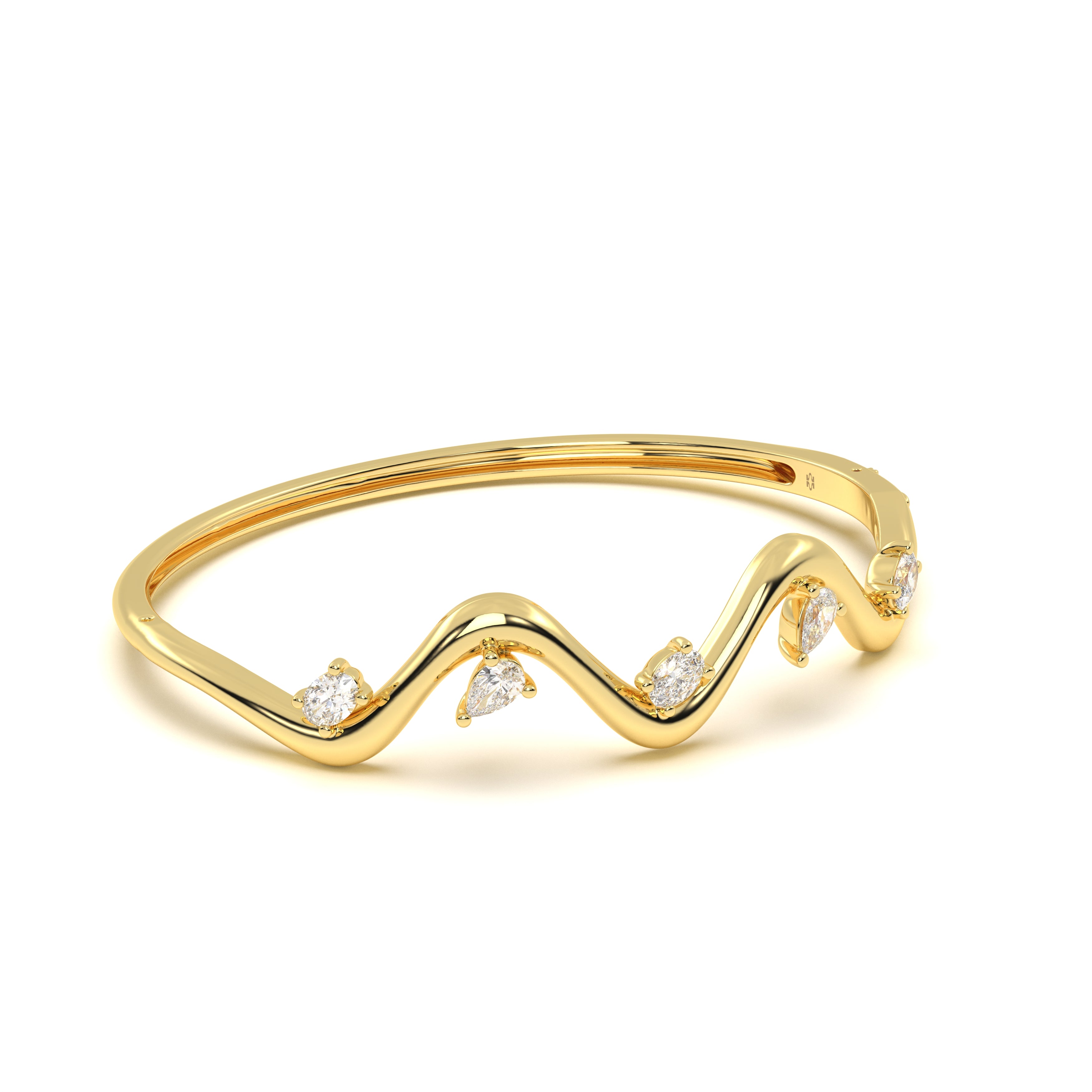 Tide Diamond Leher Bracelet