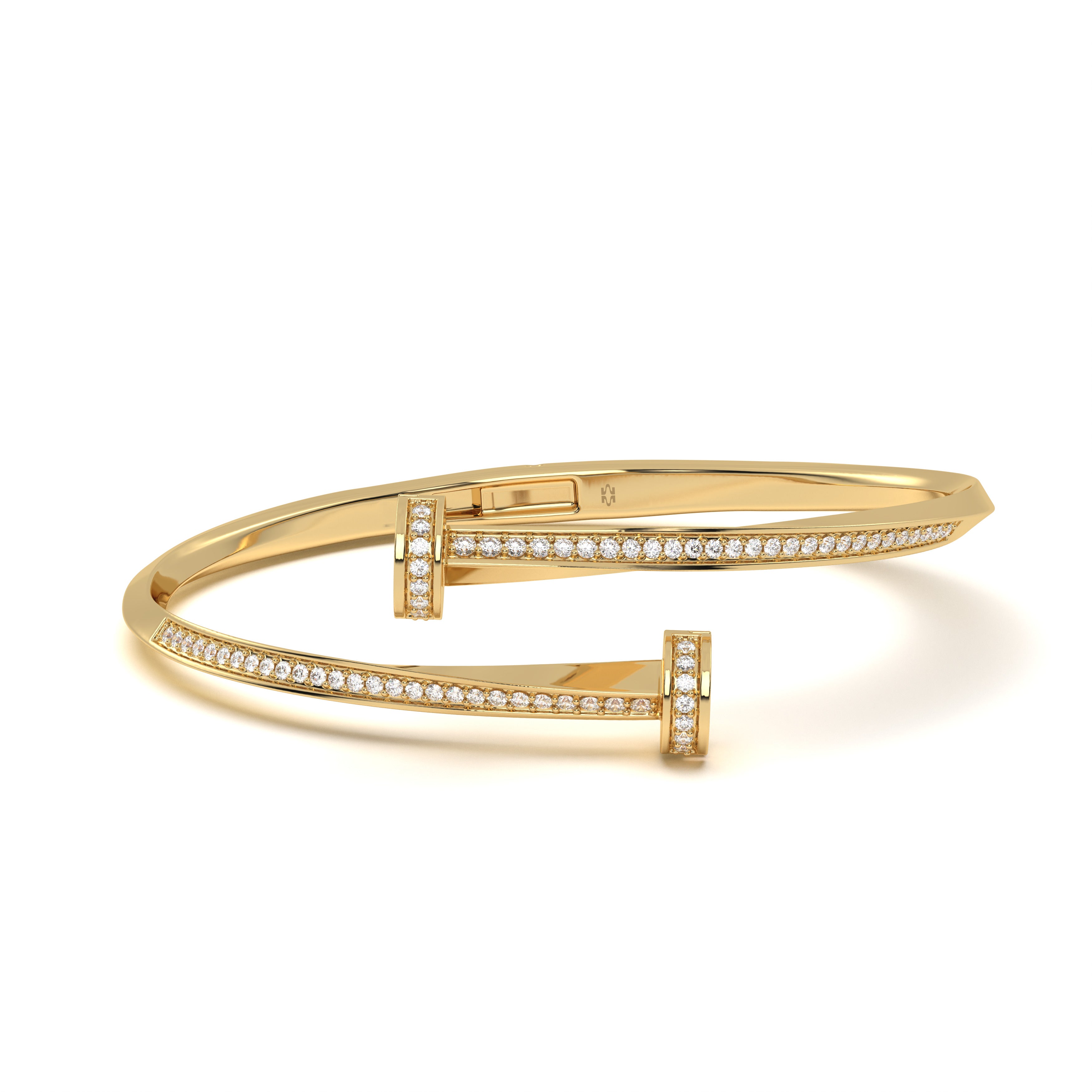 Open Screw Diamond Bracelet