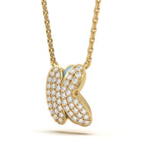 ‘K’ Diamond Enamel Pendant