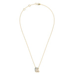 ‘K’ Diamond Enamel Pendant