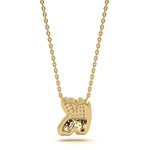 ‘K’ Diamond Enamel Pendant