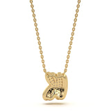 ‘K’ Diamond Enamel Pendant