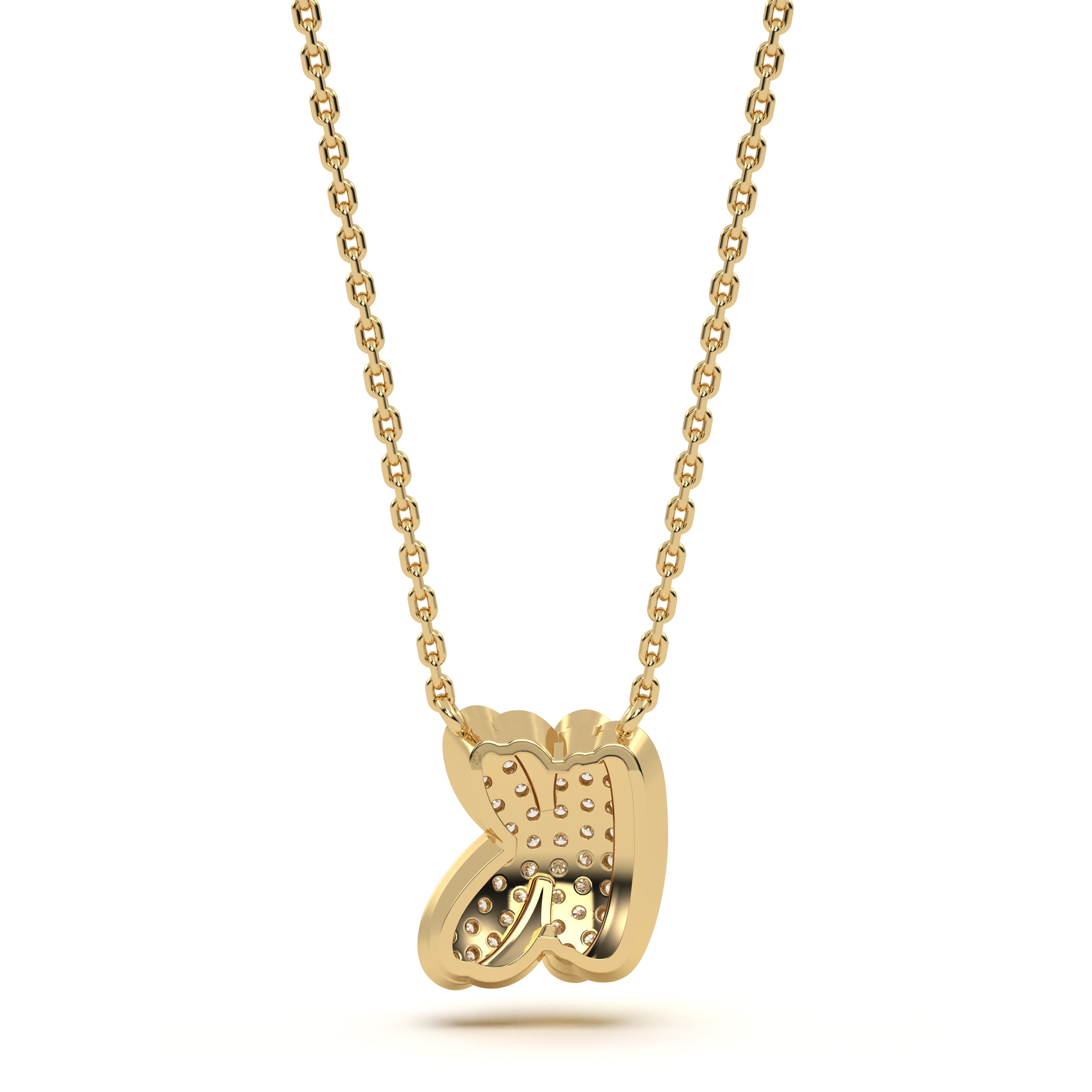 ‘K’ Diamond Enamel Pendant
