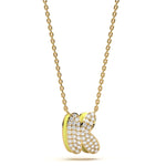 ‘K’ Diamond Enamel Pendant