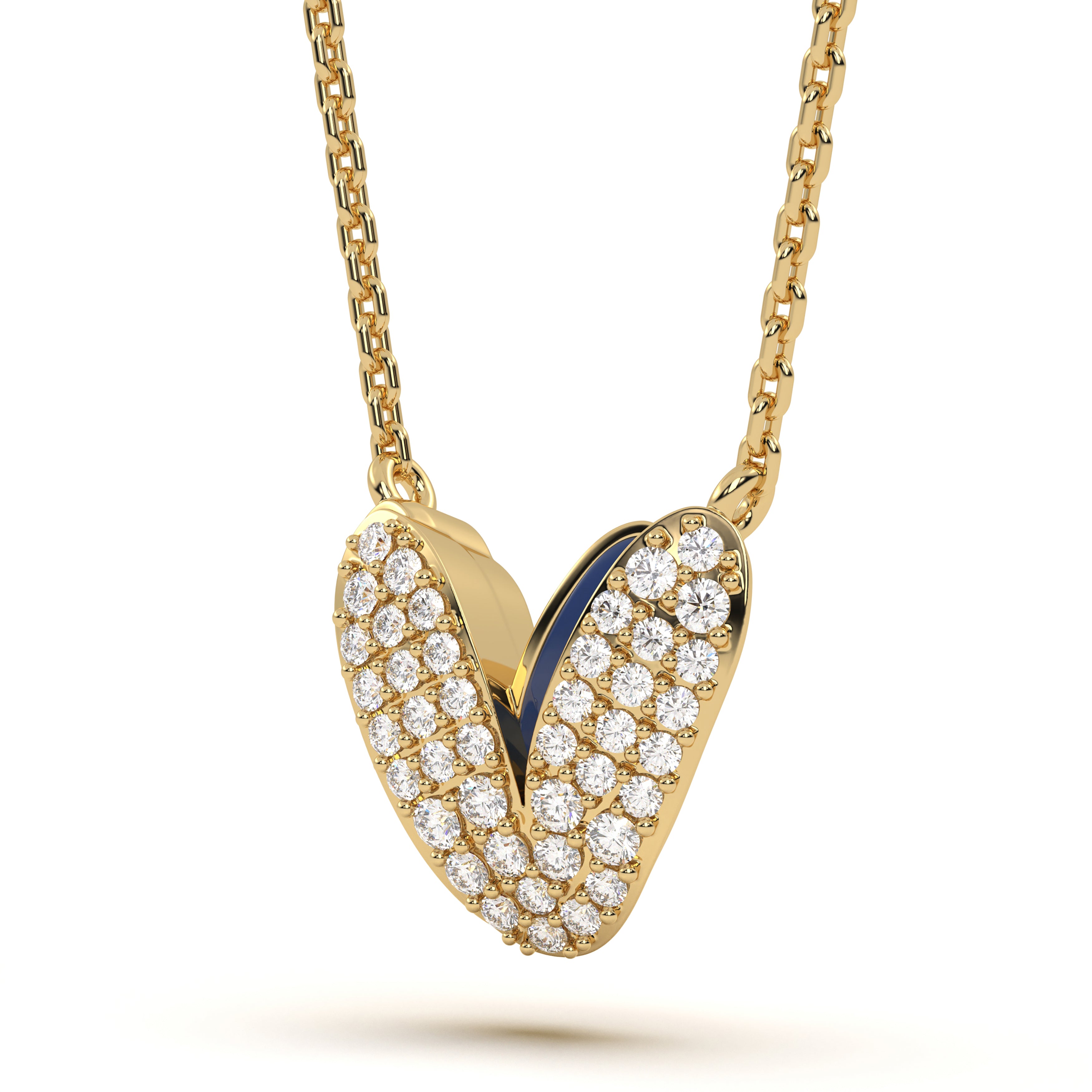 Mija Enamel 'V' Pendant 