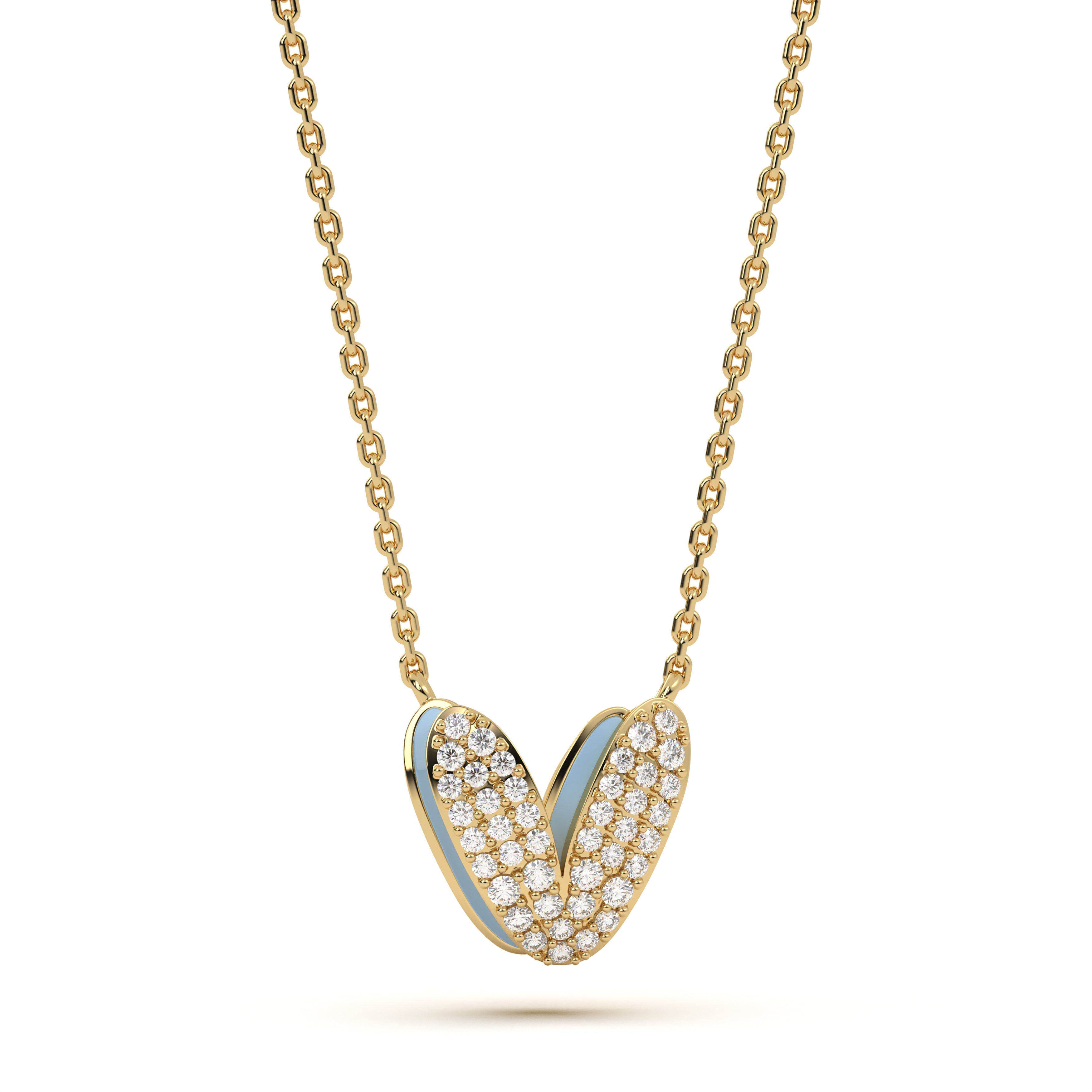 Mija Enamel 'V' Pendant 