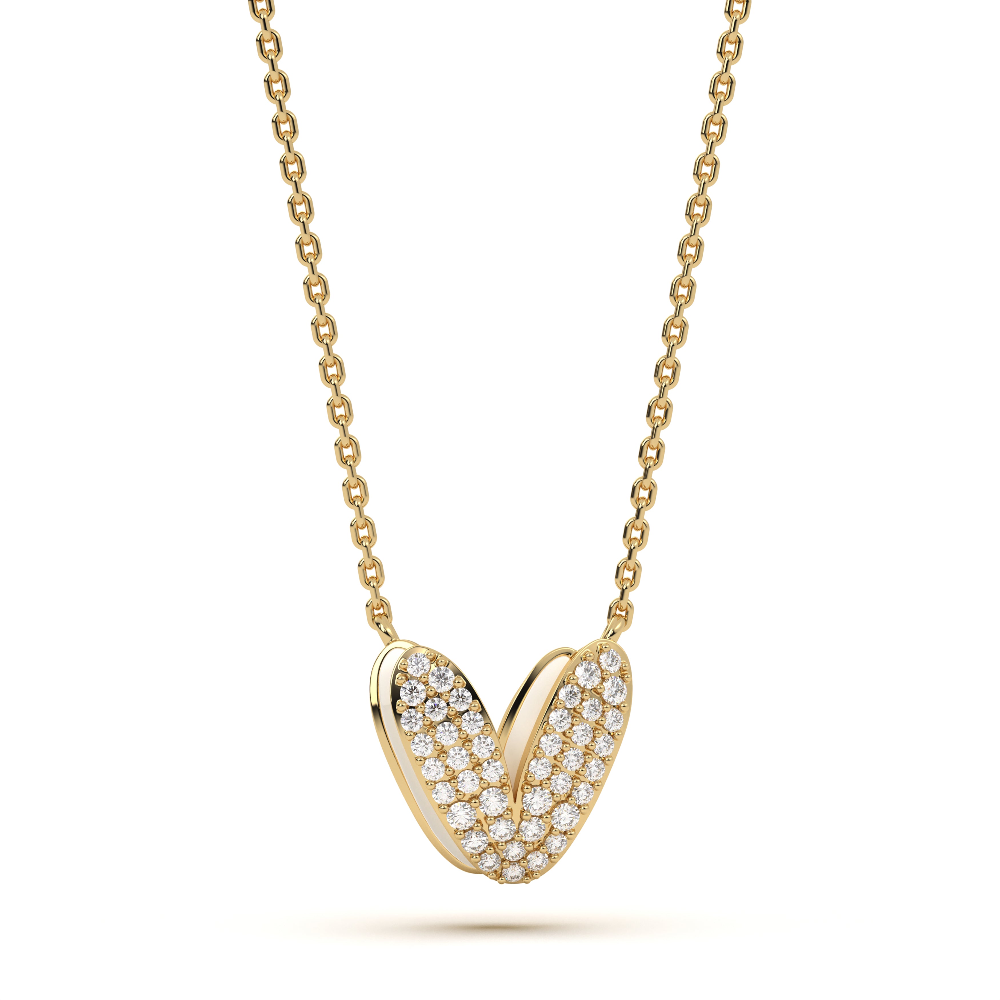 Mija Enamel 'V' Pendant 