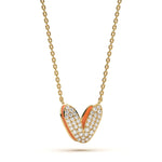 Mija Enamel 'V' Pendant 