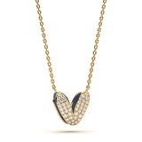Mija Enamel 'V' Pendant 