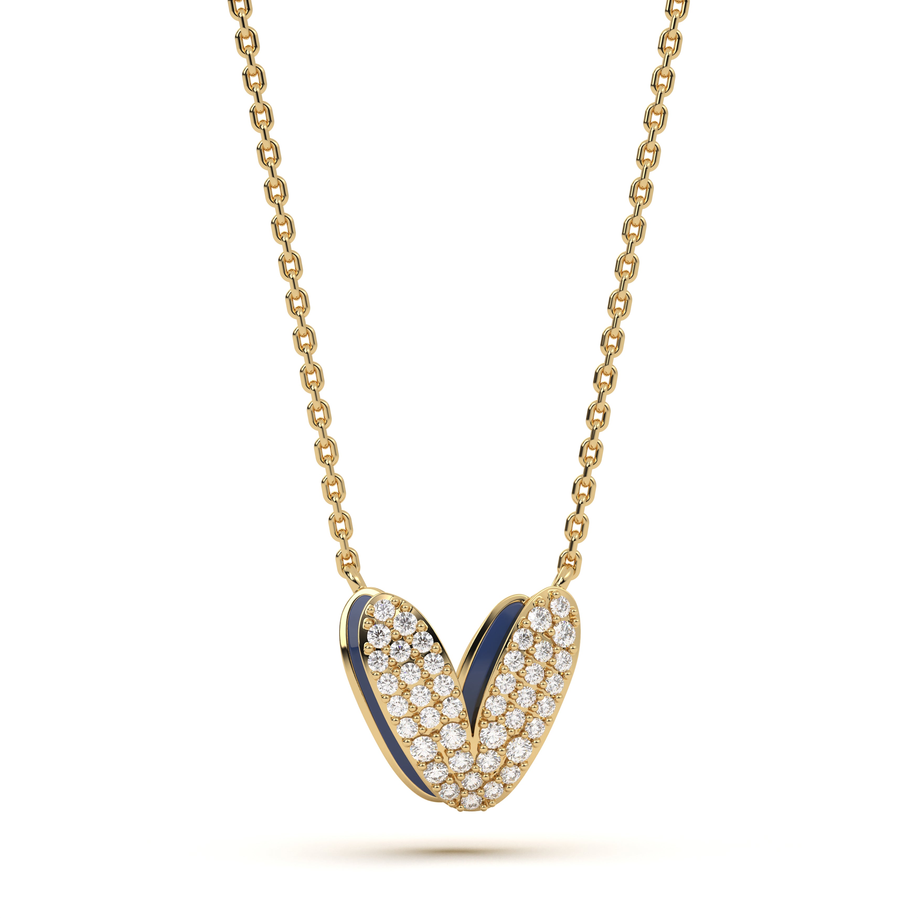 Mija Enamel 'V' Pendant 