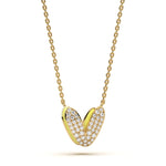 Mija Enamel 'V' Pendant 