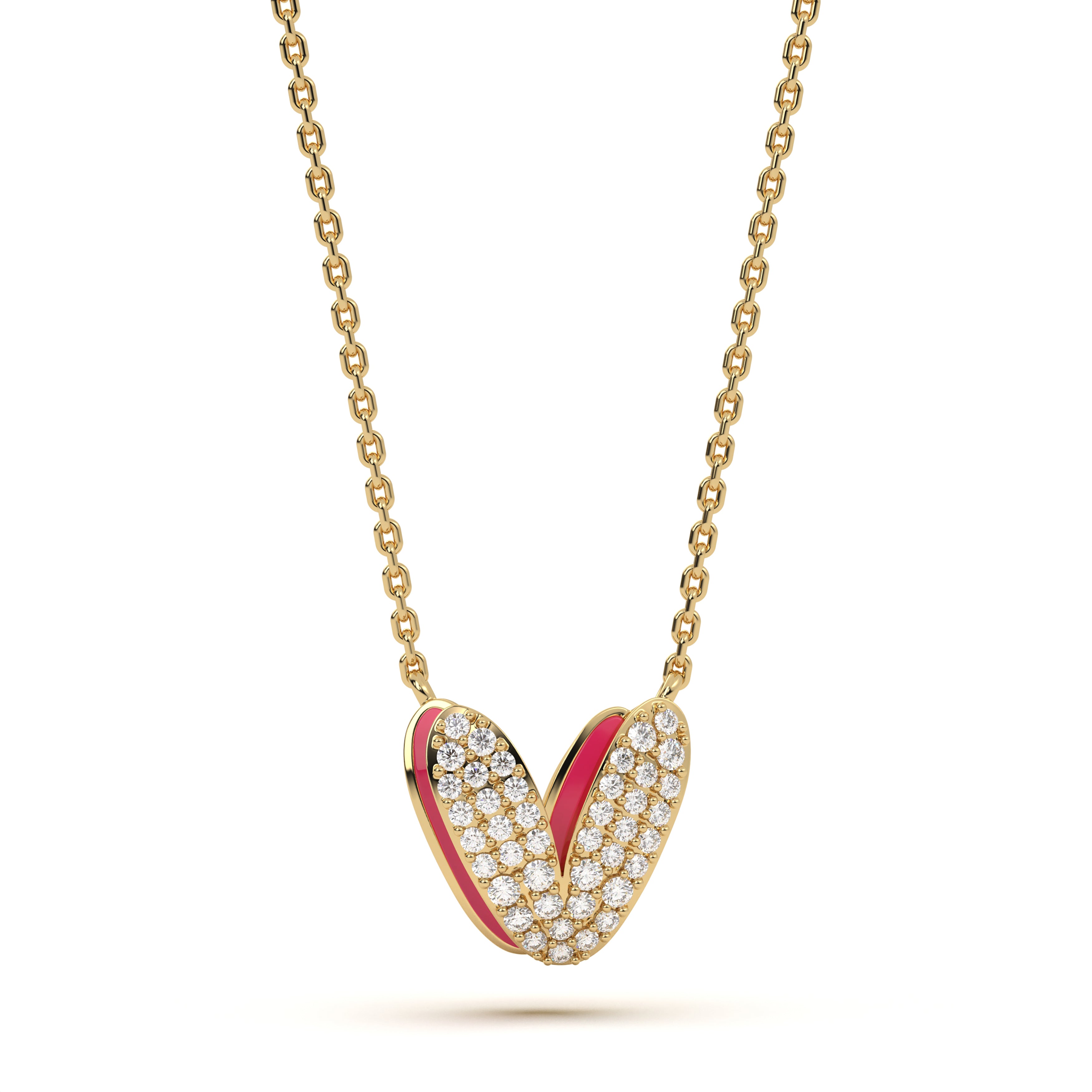 Mija Enamel 'V' Pendant 