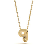 Mija Enamel 'P' Pendant 