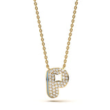 Mija Enamel 'P' Pendant 