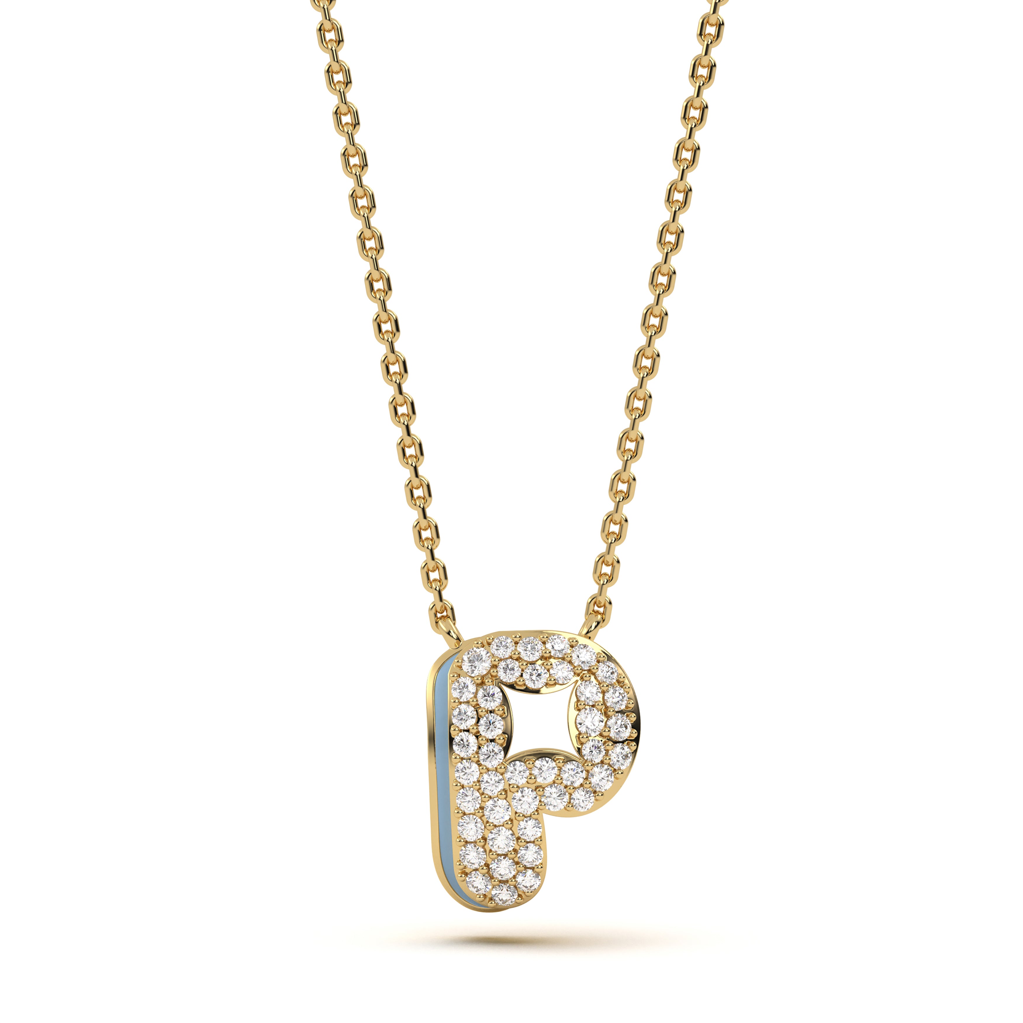 Mija Enamel 'P' Pendant 