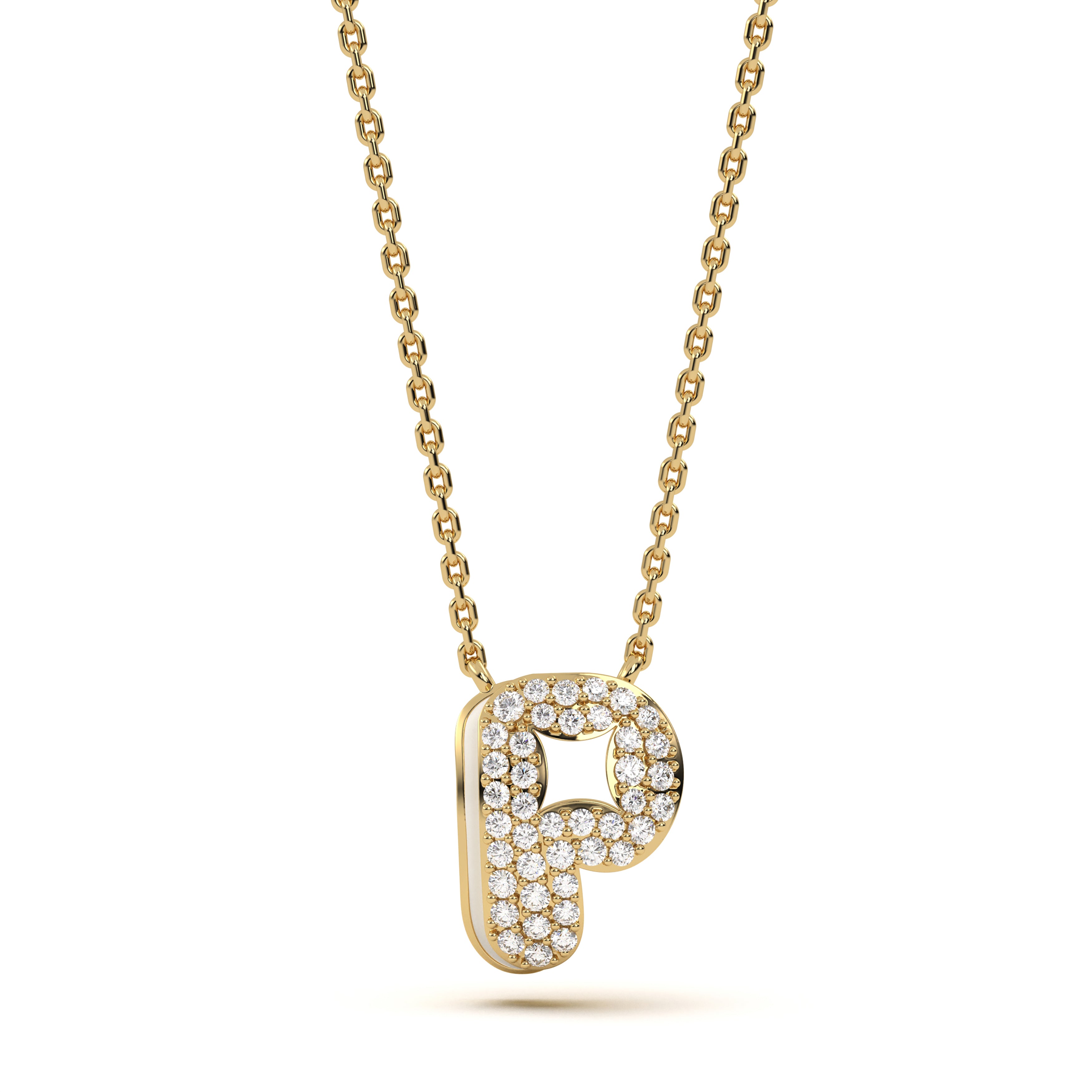 Mija Enamel 'P' Pendant 