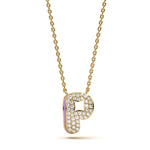 Mija Enamel 'P' Pendant 