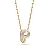 Mija Enamel 'P' Pendant 