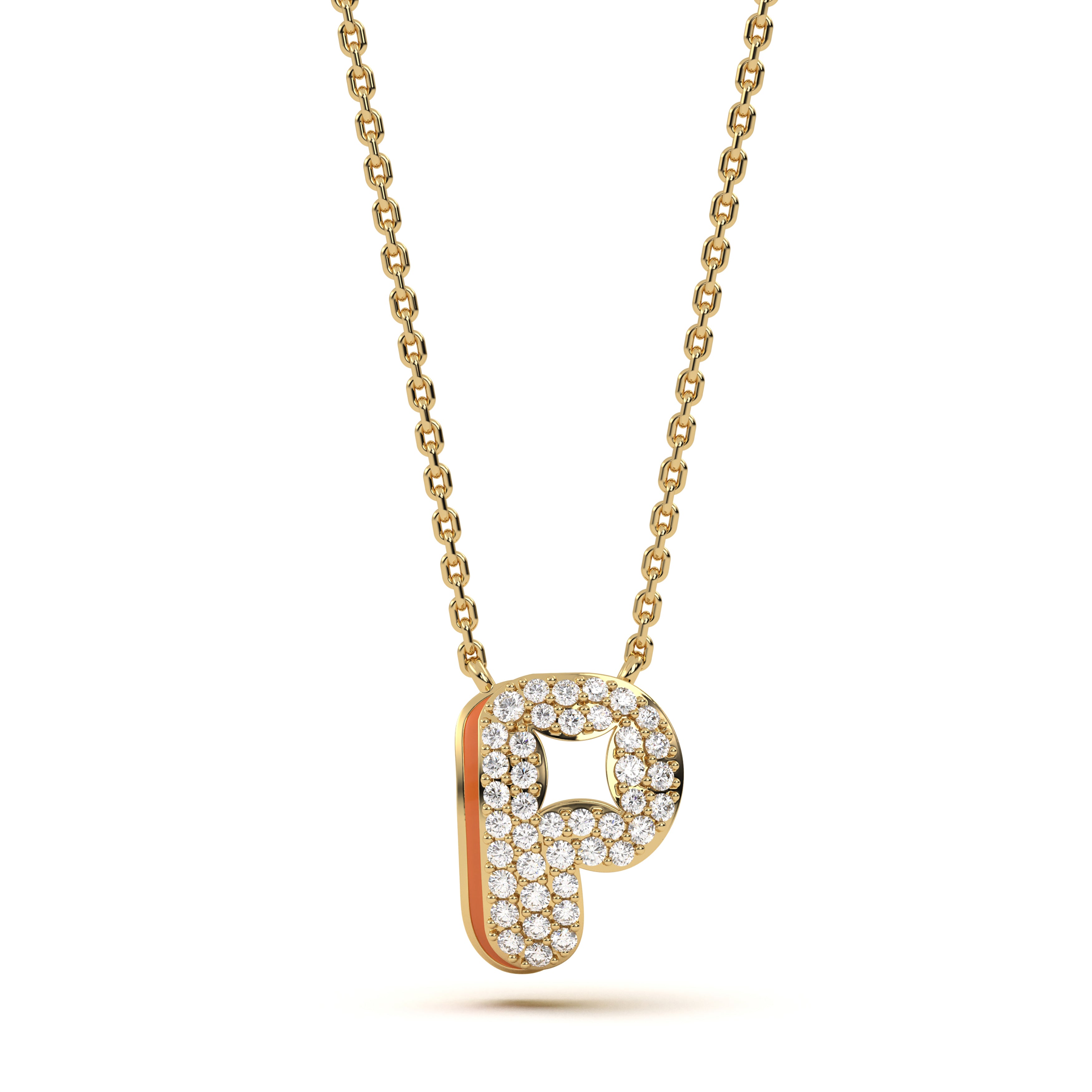 Mija Enamel 'P' Pendant 