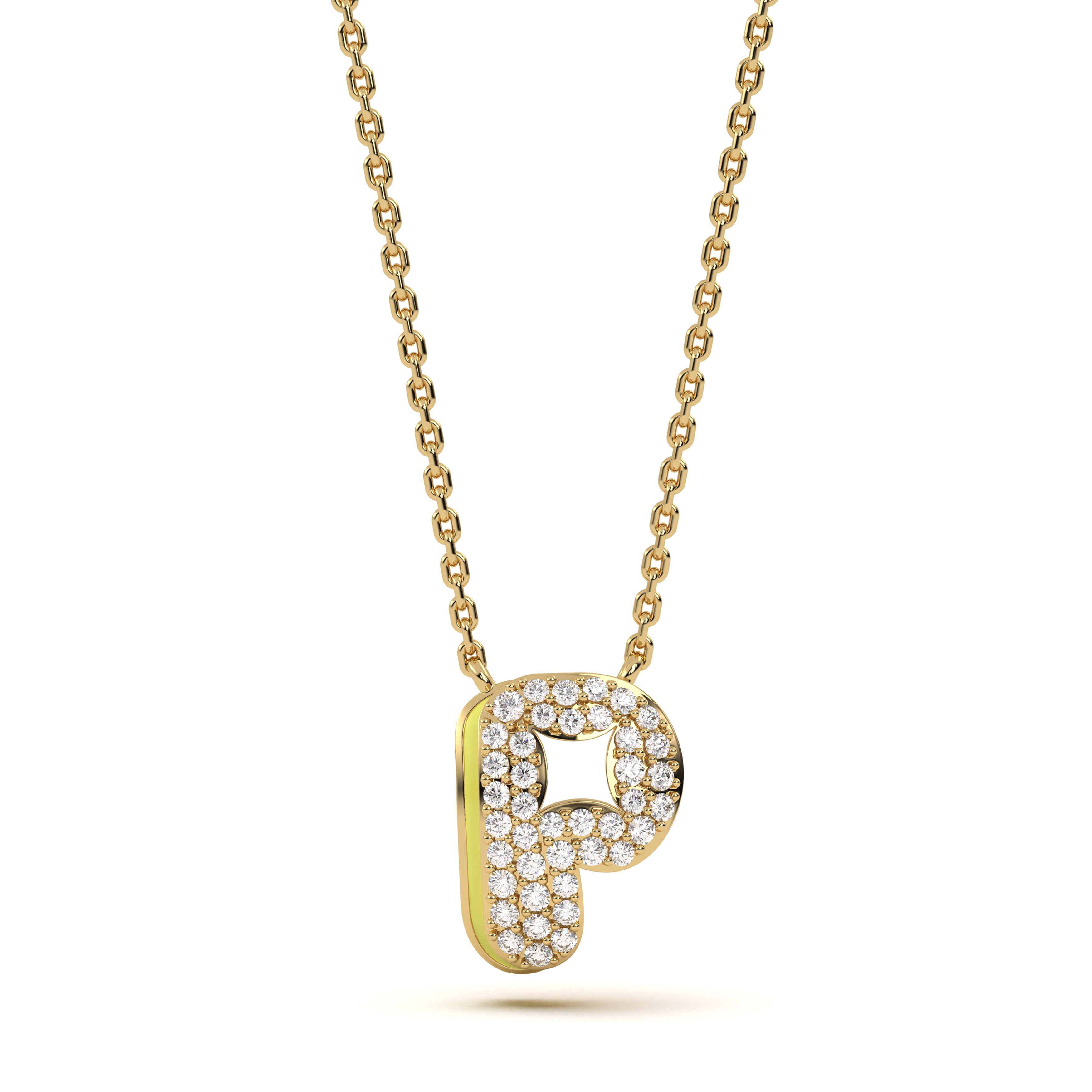 Mija Enamel 'P' Pendant 