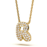 Mija Enamel 'R' Pendant 