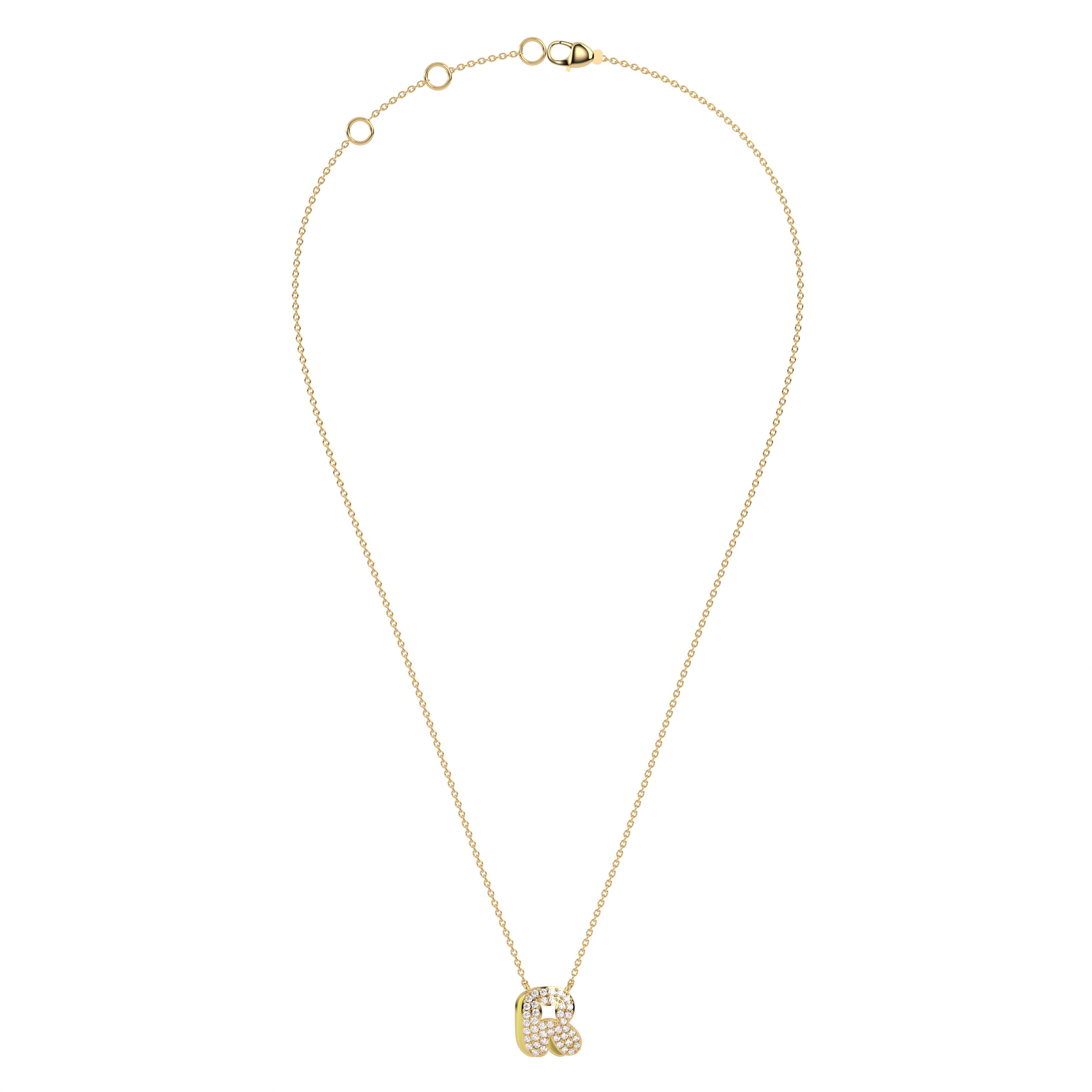 Mija Enamel 'R' Pendant 