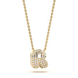 Mija Enamel 'R' Pendant 
