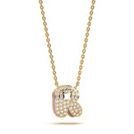 Mija Enamel 'R' Pendant 