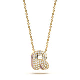Mija Enamel 'R' Pendant 